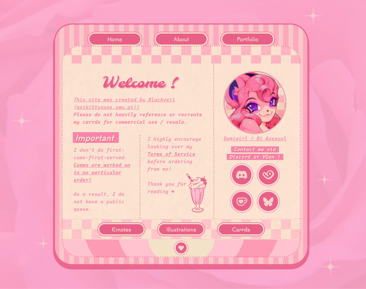 Pink Diner Carrd, Pro Standard Plan
